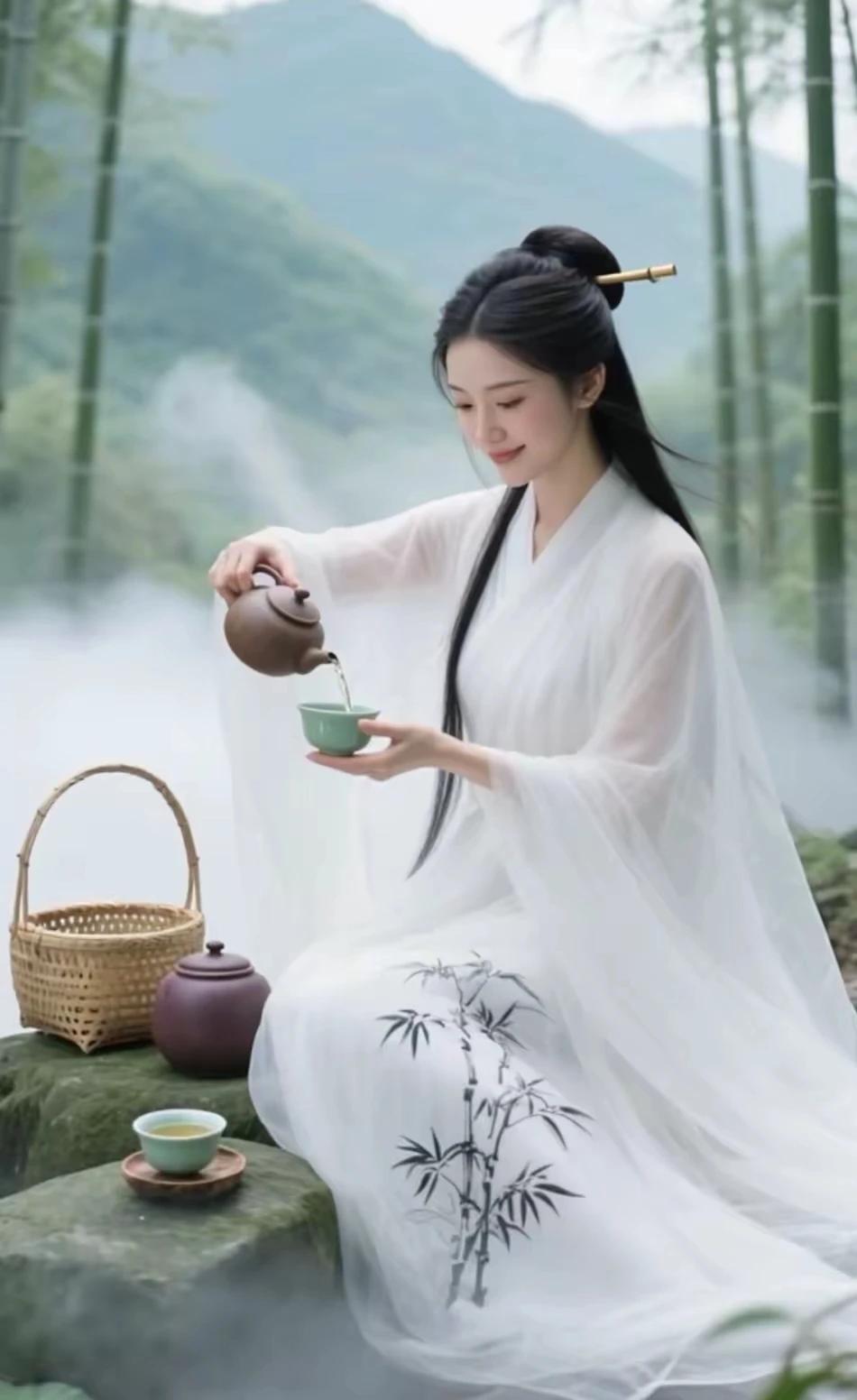 上联：一盏清茶斟日月
下联：半杯浊酒纳乾坤