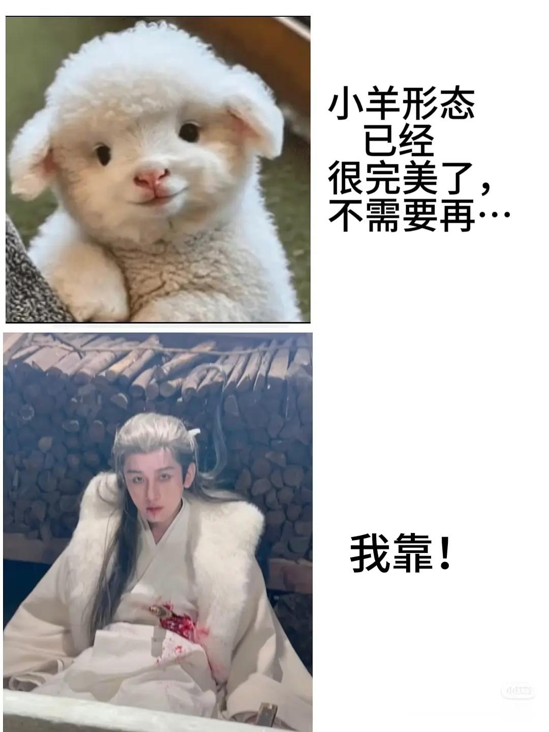 好可爱小表情一毛一样滴！爱上“我靠”这个二创系列了，多种变换姿态 