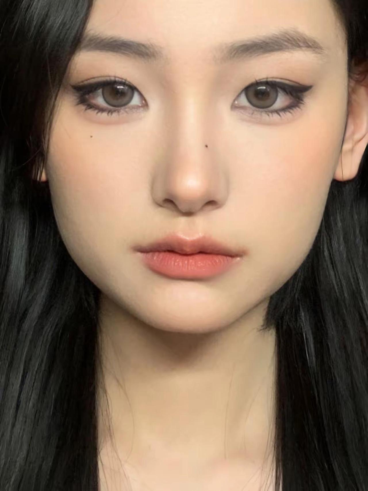 阔面方圆脸｜日常可冲冷都女全哑光小烟熏！清冷纯欲！高岭之花即视感！方圆脸妆容 新