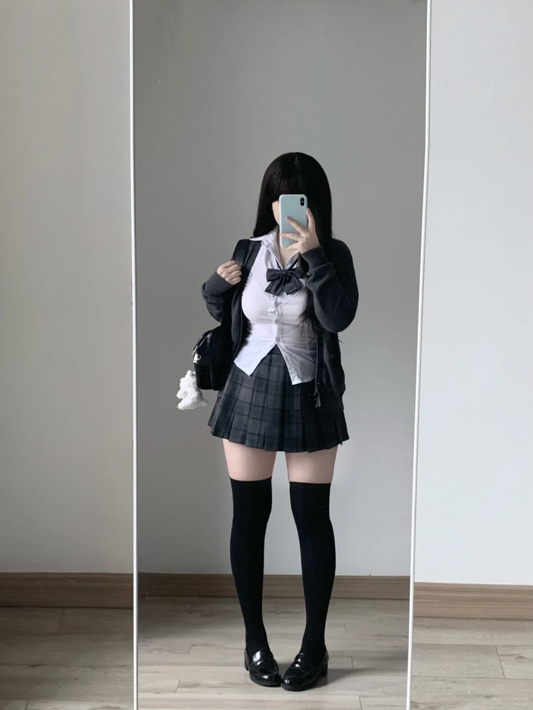 160 120｜微胖jk入秋日系穿搭🍰这样穿好乖！