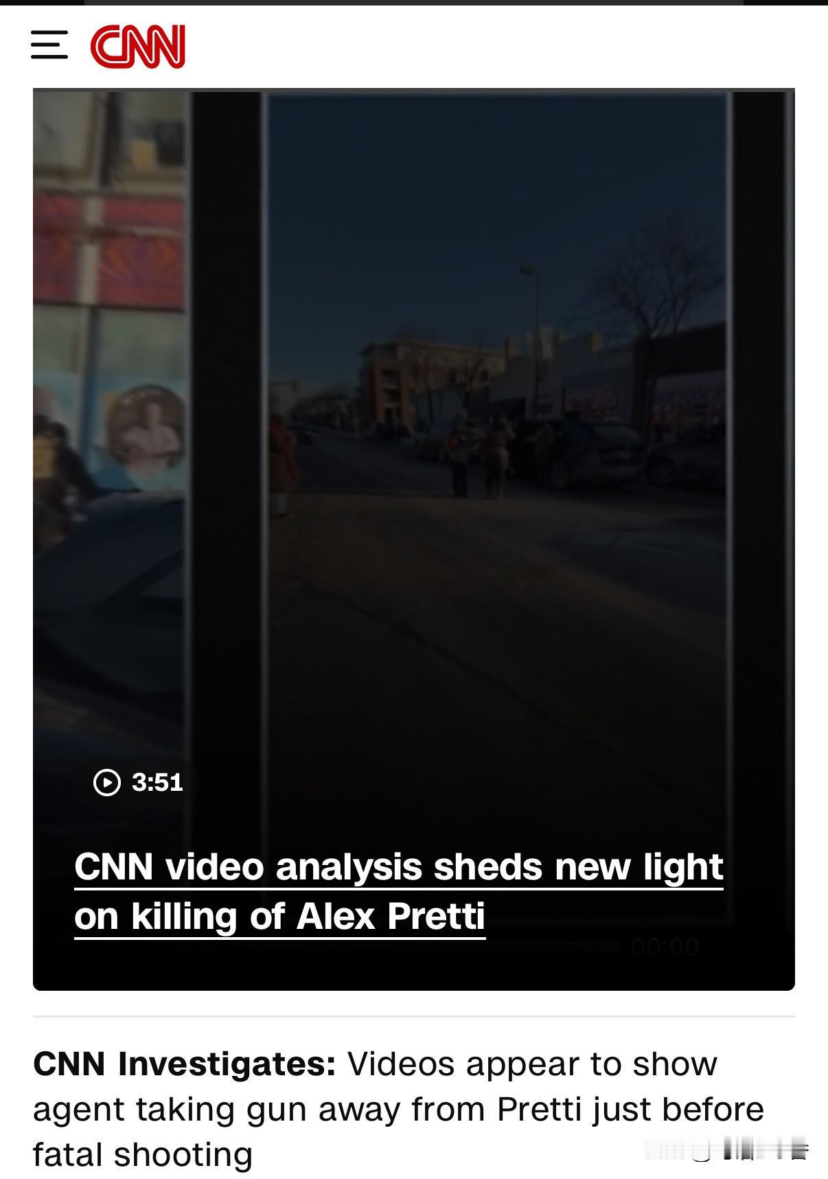 美媒也对美白人护士Preitti（男）被射杀的视频做了解读。媒体发现在他被枪杀时