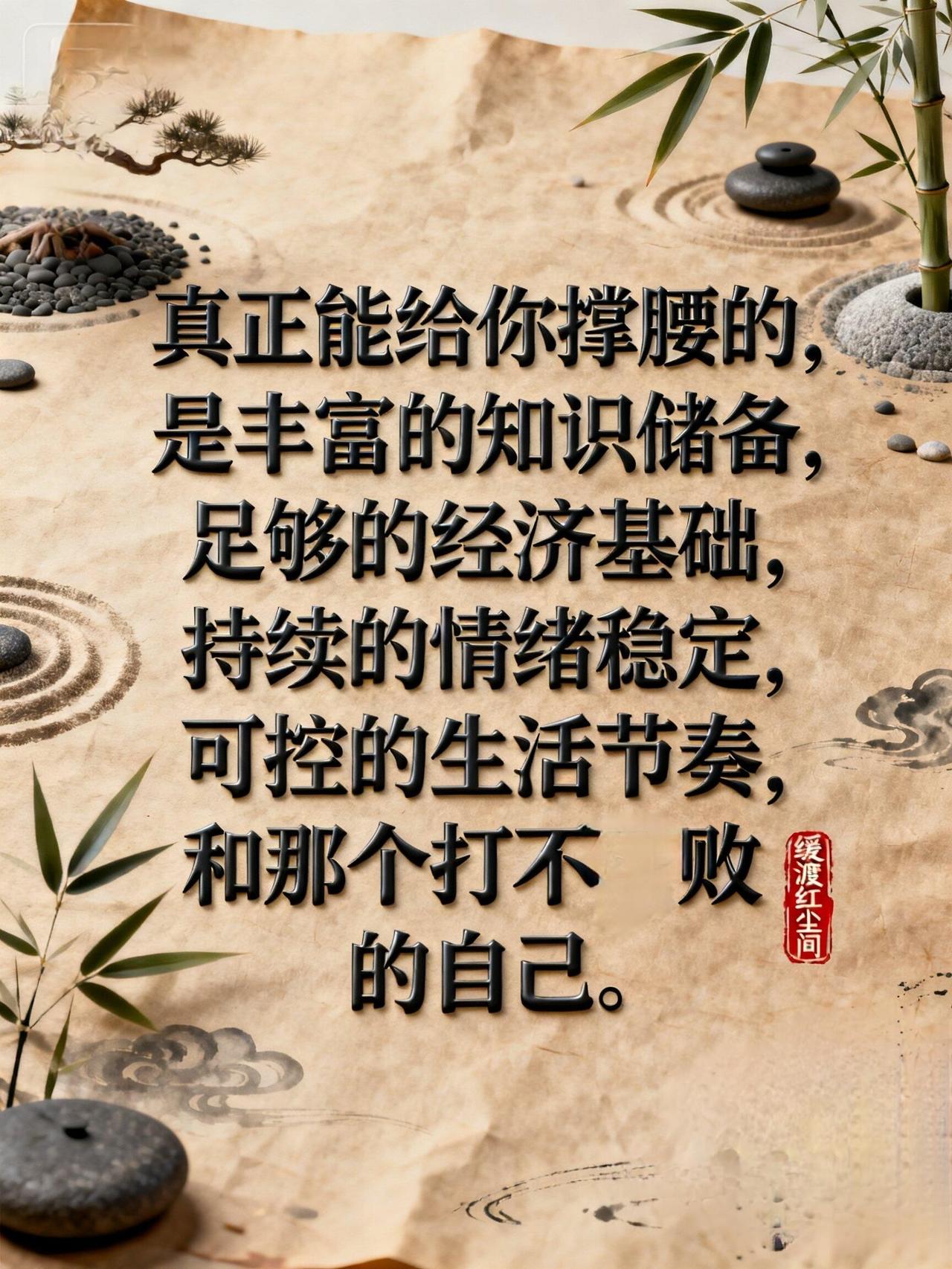 1. 亲人贵在陪伴，朋友贵在随缘，不必强求所有人留在身边，三观不合，适度疏远就是