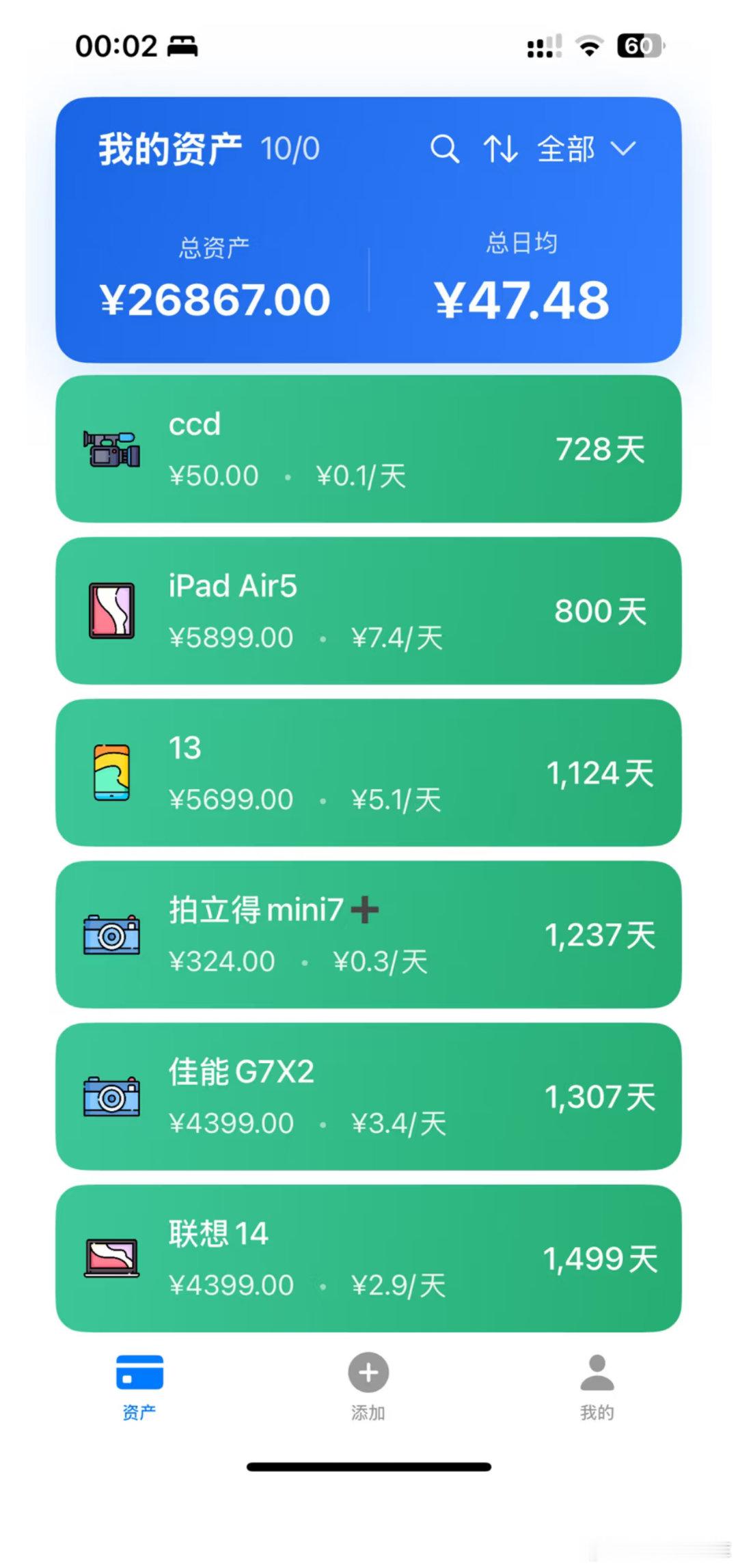 发现了一款超级好用的记录自己产品每天使用价值的软件，很好用(≖_≖✌️)