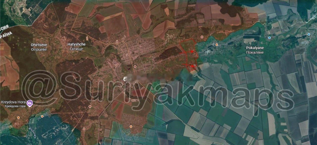 俄乌龙第1390天：
哈尔科夫北部战况：过去六天里，俄军成功控制沃夫昌斯克胡图里