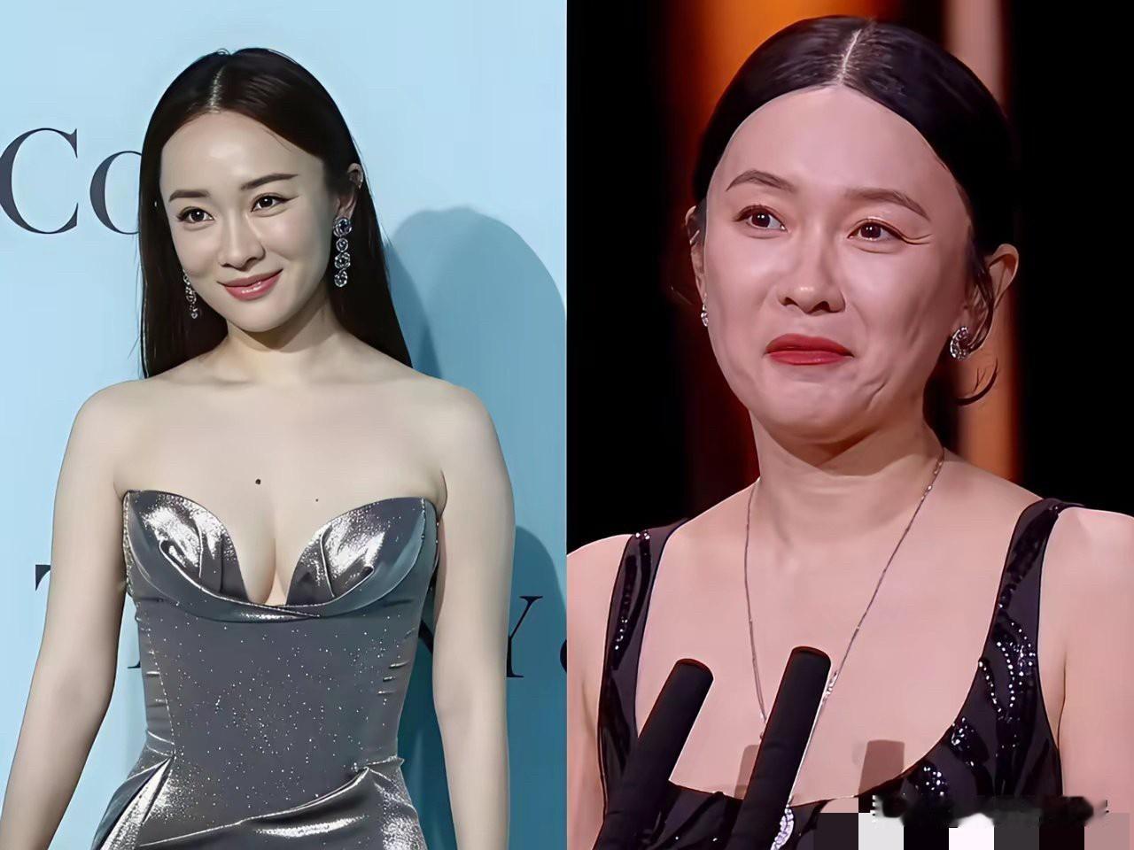 完了霍思燕也出现“断崖式衰老了”，尤其和佟丽娅同框，那对比不不是一星半点，

单