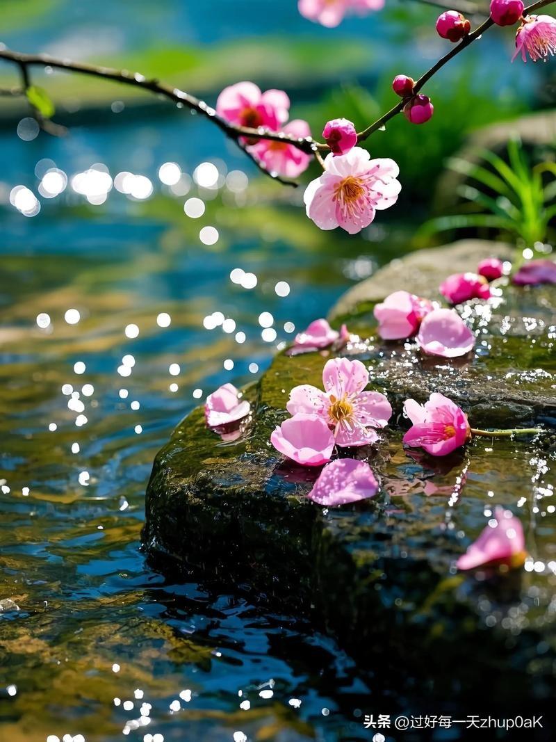 《小溪》
——金末·刘秉忠
小溪流水碧如油，
终日忘机羡白鸥。
两岸桃花春色里，