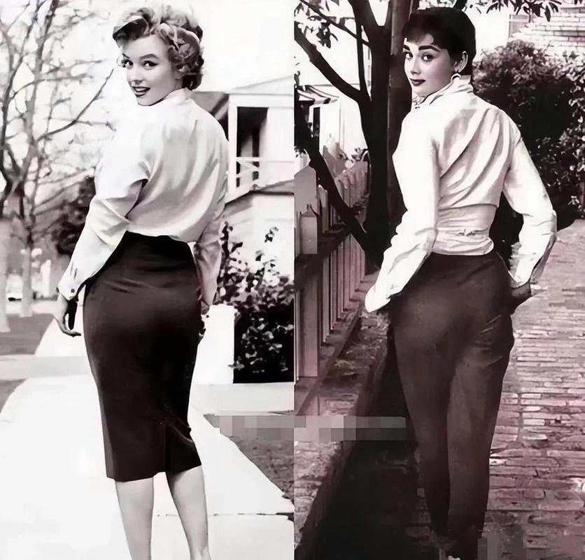 梦露与赫本，都是人间尤物，不分伯仲，各有所长，一个风情万种，性感妩媚，一个知性优