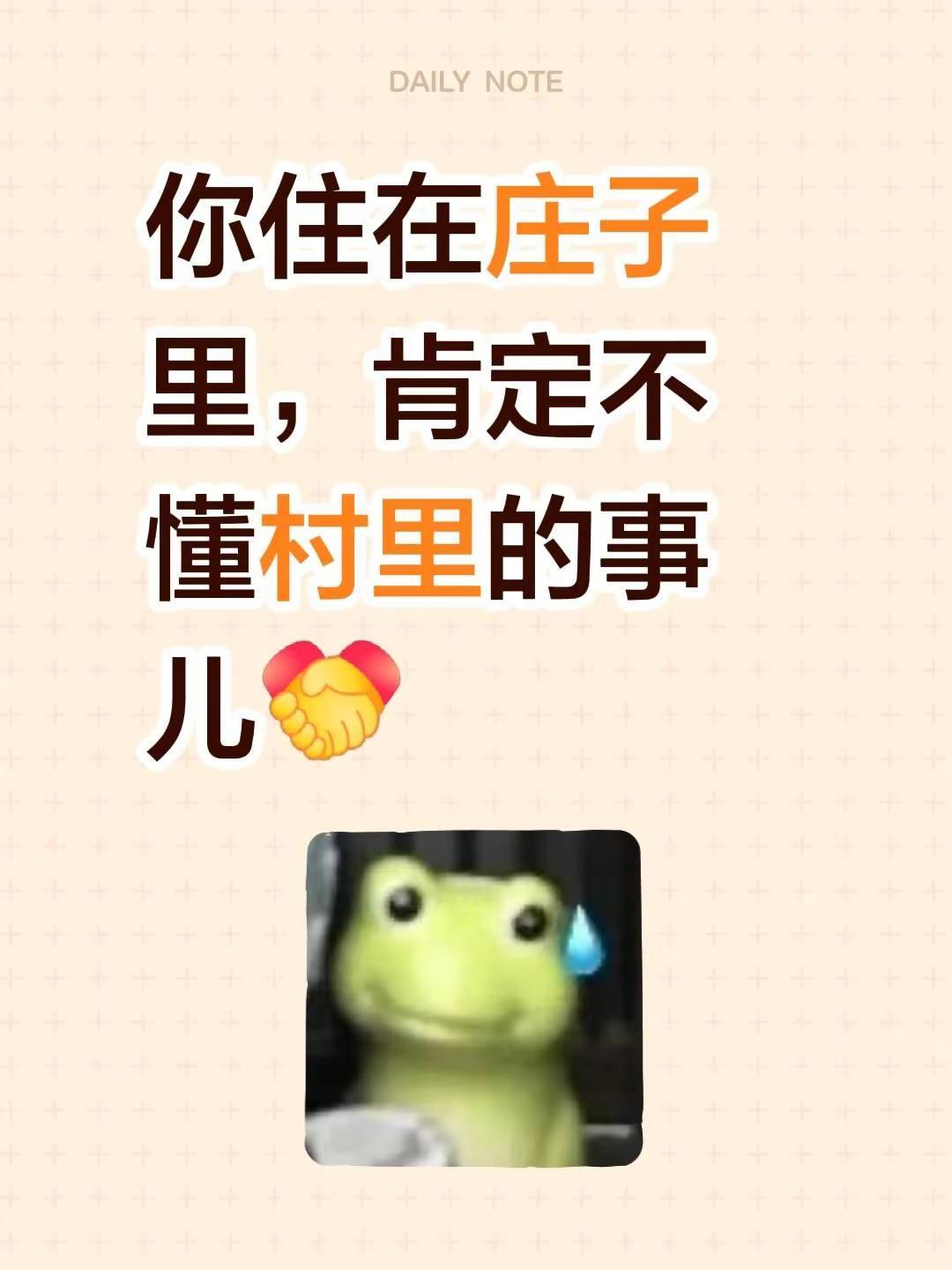 我回复了@看着你们 的评论：你住在庄子里，肯定不懂村里的事儿