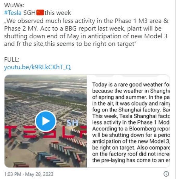 【车视头条】近日，一位长期关注特斯拉中国上海超级工厂进展的网友发现，该工厂的Mo