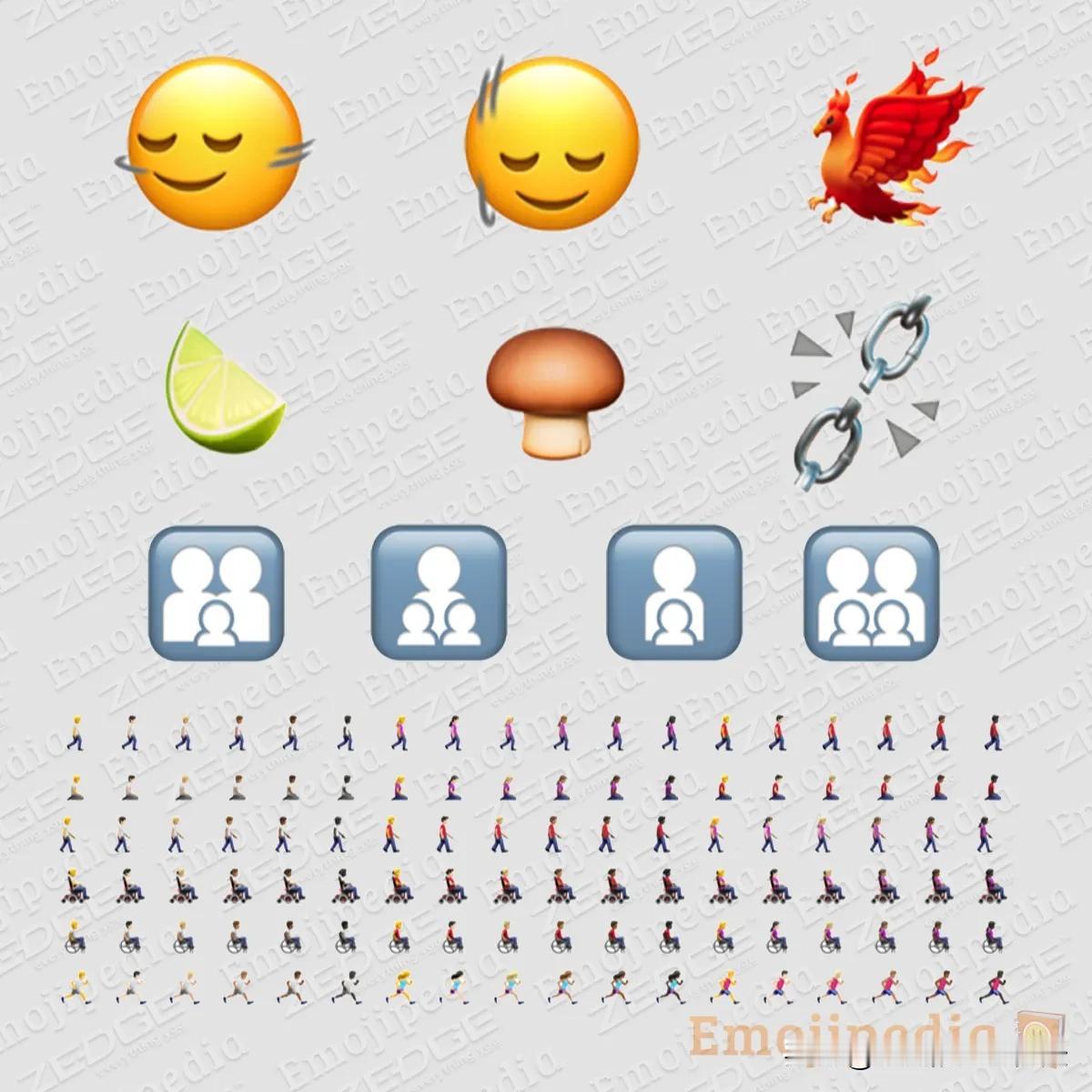 🔸有了新 Emoji 表情！点头yes摇头no的这俩，很动感！除此之外还新增蘑