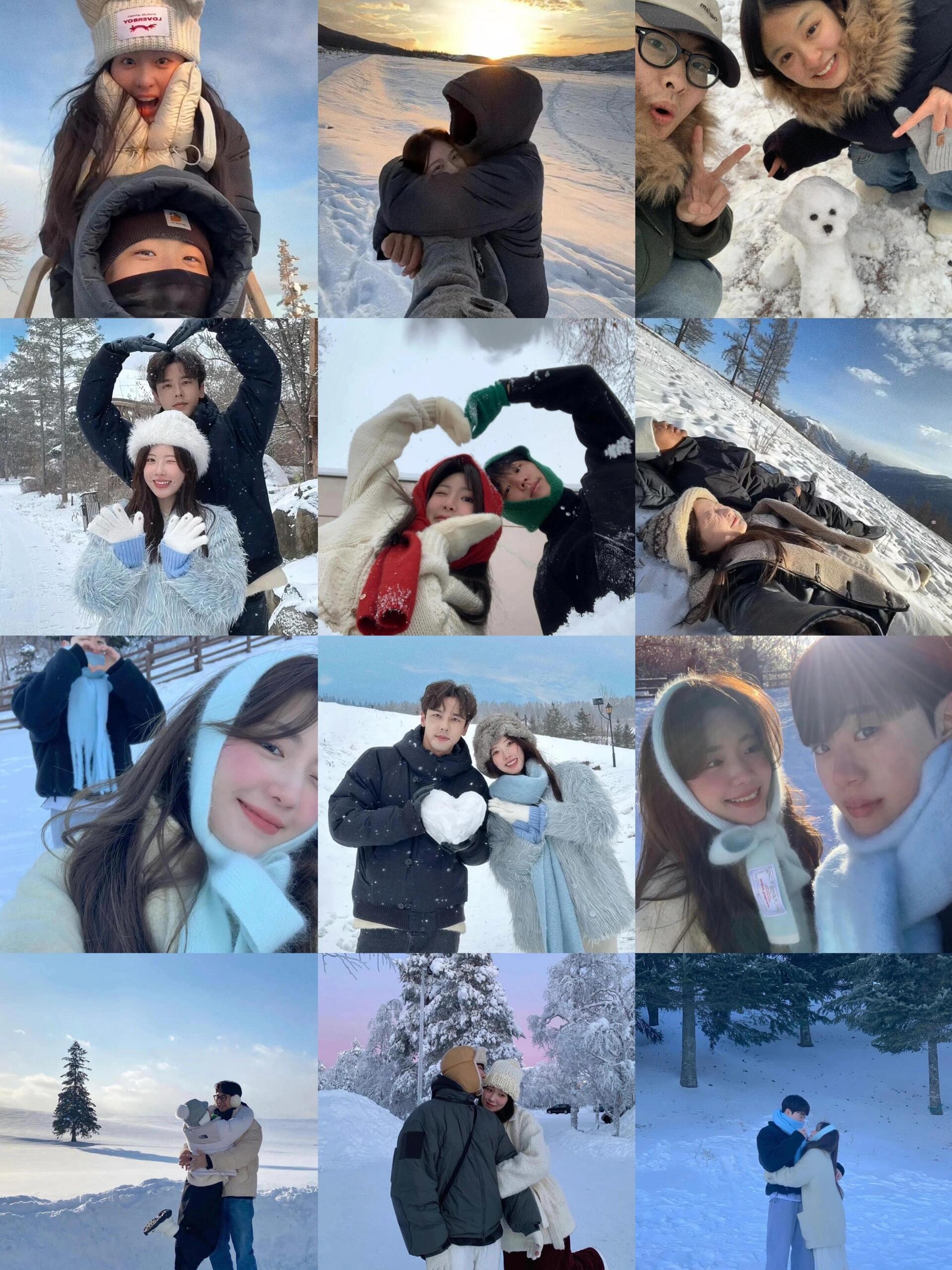 提前预习!!!和对象的雪天拍照姿势 ​​​