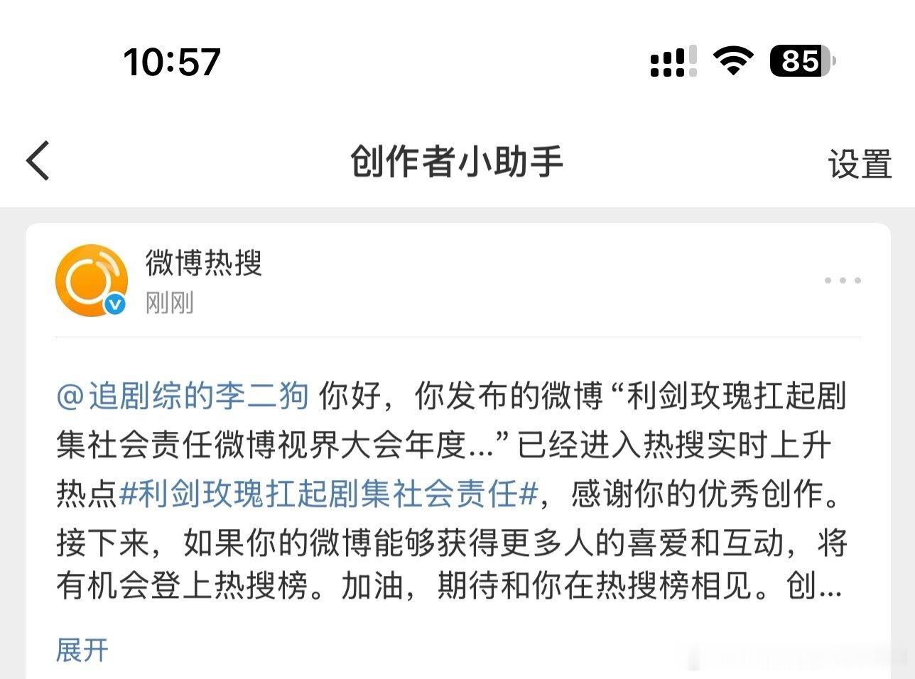 利剑玫瑰扛起剧集社会责任 我为迪丽热巴利剑玫瑰打call 微博视界大会 ​​​