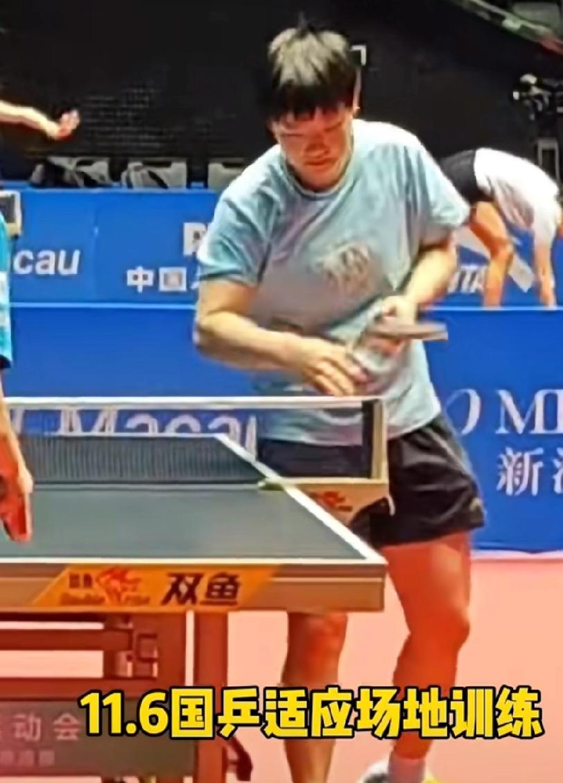 孙颖莎澳门第二练，
今天是与北京队的李雅可一起训练。
莎莎与雅可虽然不是同一个省