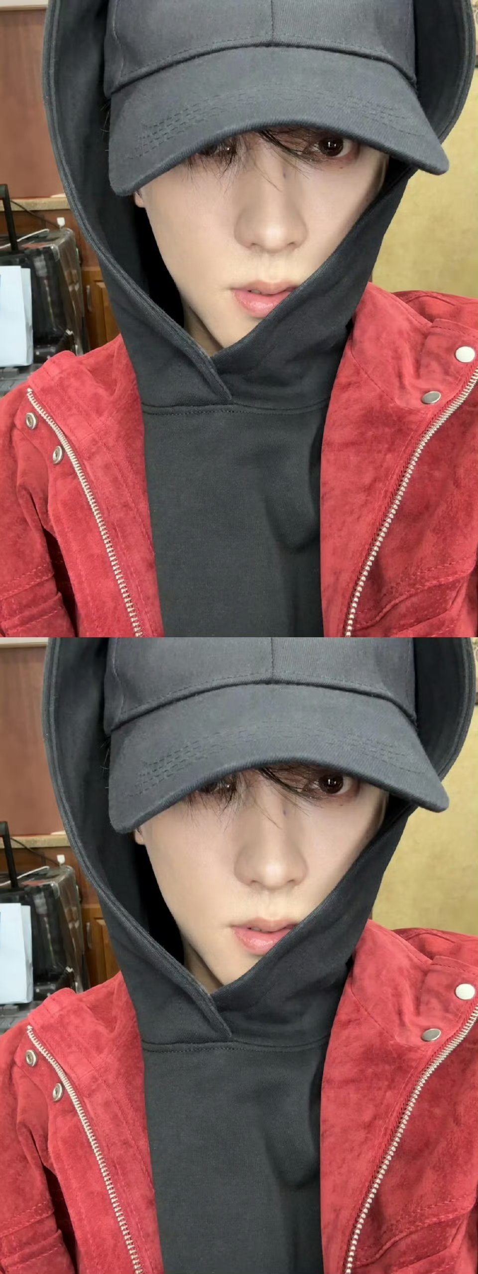 锐评一下田栩宁红衣戴帽自拍