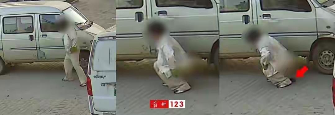 河北霸州商铺门前当众排便，任性无德，戳中公共文明底线

河北霸州一商铺门口，女子