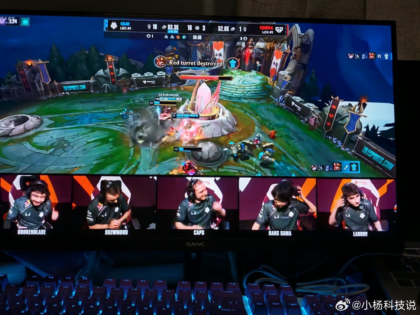 GEN对战G2被大家寄以厚望的GEN.G倒在了G2的面前，G2太强了吧，6比0L