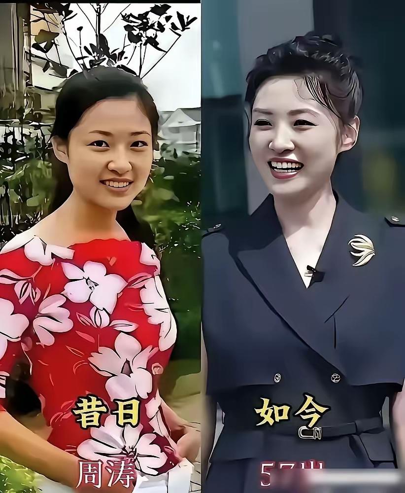 岁月流转，央视女主持人的今昔对比，藏着时光沉淀的独特韵味。年轻时的她们，青春靓丽