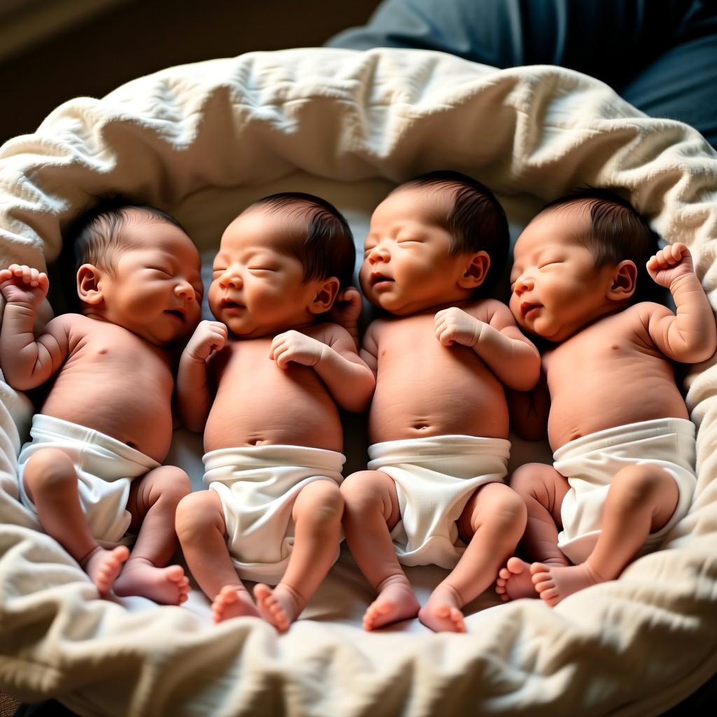 近日，在上海的一家医院里，一位孕妇经过产检，意外得知自己怀了四个宝宝。这消息让全