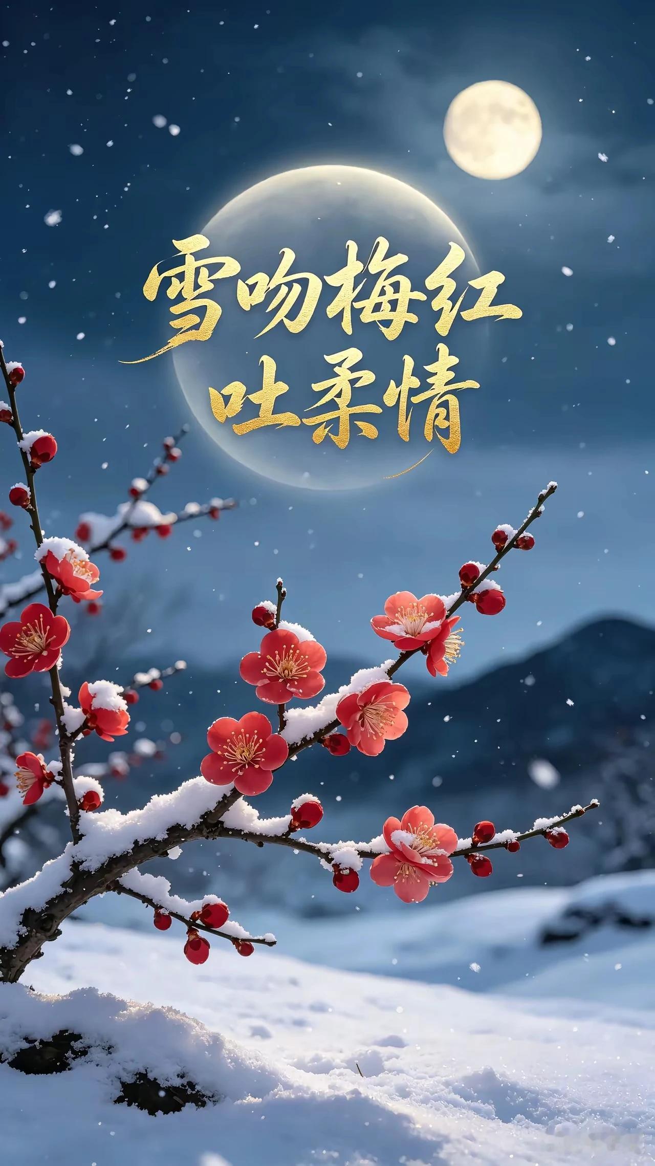 文笔挑战
能接上一句的都是才子佳人
请接上一句
 雪吻梅红吐柔情
疏影横斜意更浓