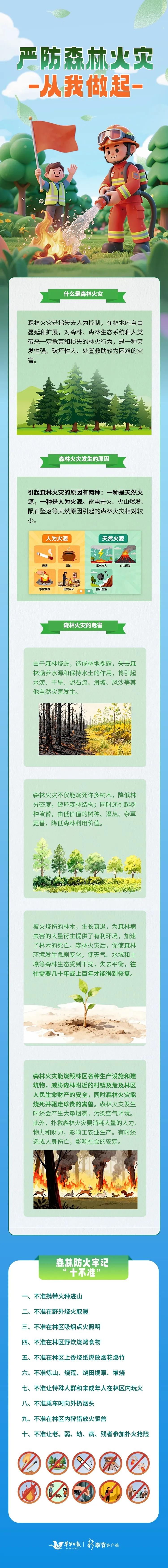 【春季高发，这些知识请牢记！】春季干燥风大，是森林火灾的高发期。焚烧杂草、烧荒等