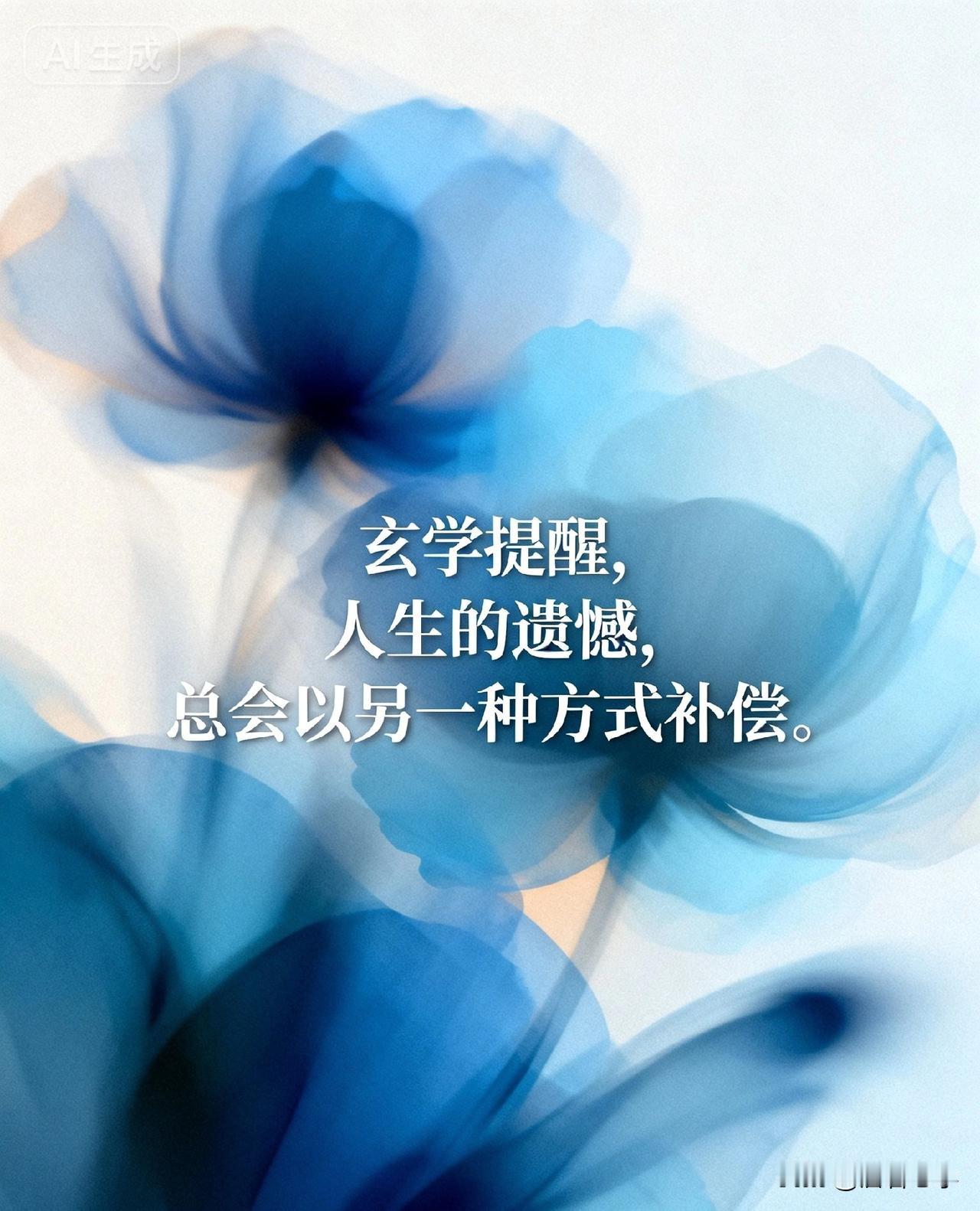 玄学提醒，人生的遗憾，总会以另一种方式补偿。

你有没有发现，那些曾经让你痛彻心