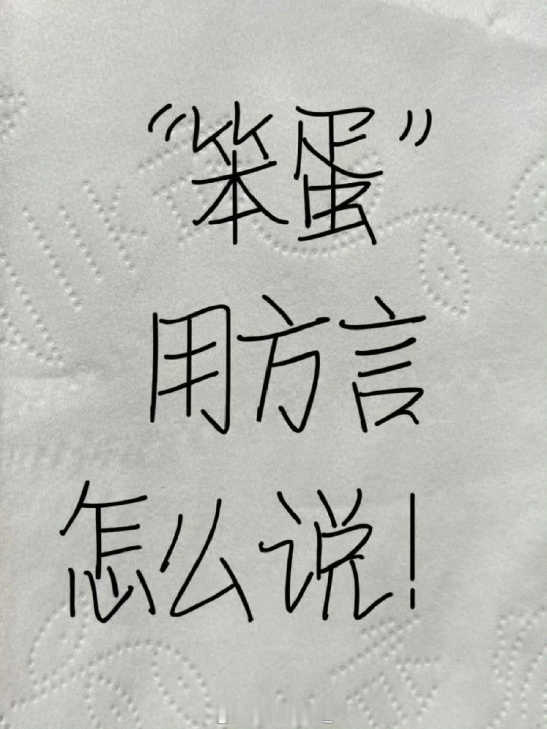“笨蛋”用你的家乡话怎么说？！ ​​​