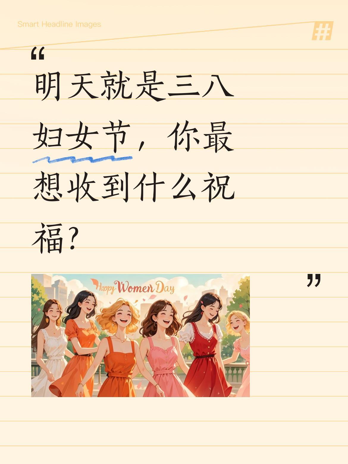明天就是三八妇女节，你最想收到什么祝福？
明天3月8日就是妇女节了，有人提前送上