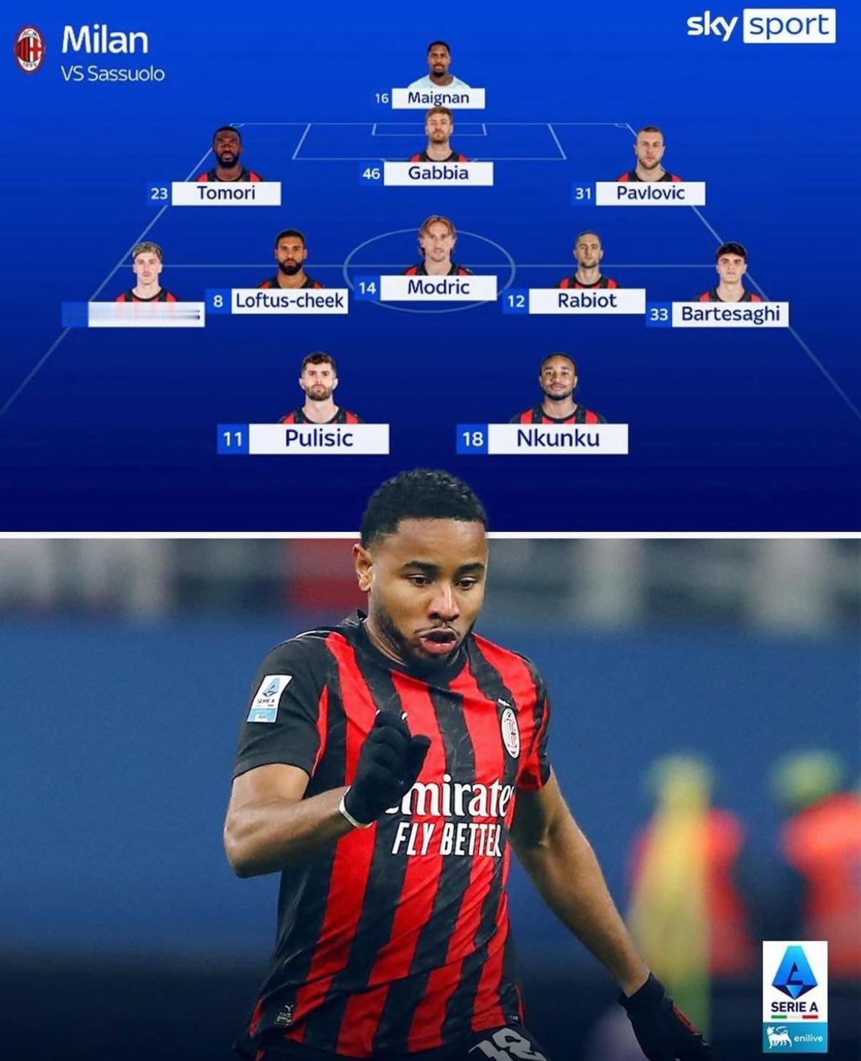 米兰主场vs萨索洛预测首发，北京时间今晚19:30开球，今年难得的早场，且看且珍