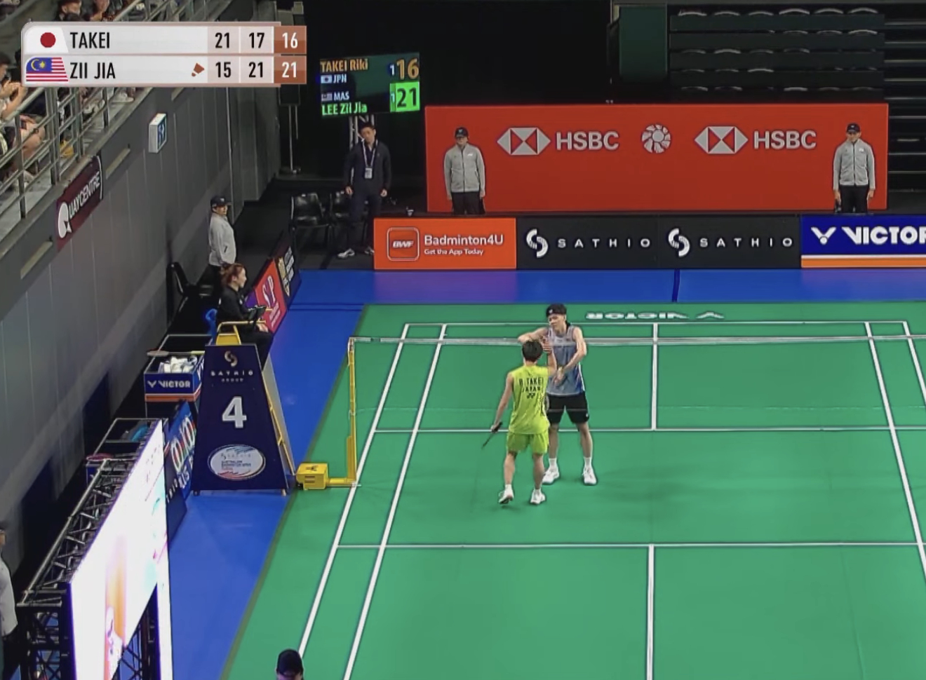 李梓嘉🇲🇾 15-21、21-17、21-16 🇯🇵武井凛生正赛：李梓嘉