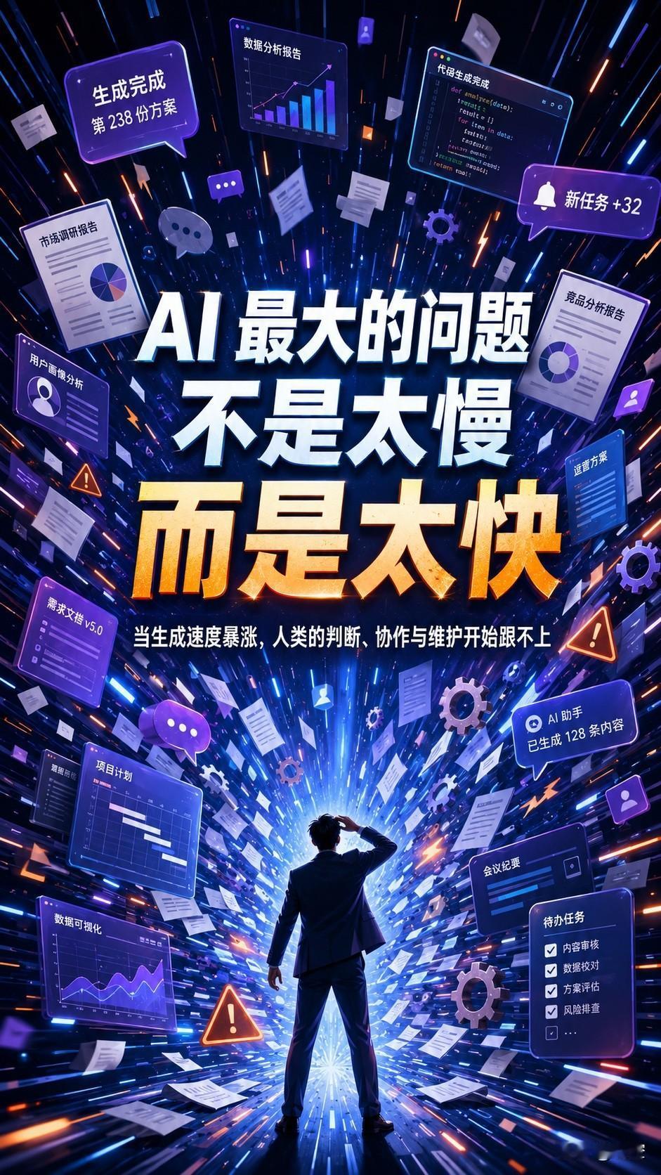 看图！有没有同感！AI越来越快，你是不是好像更累😮‍💨了！

人工智能能取代