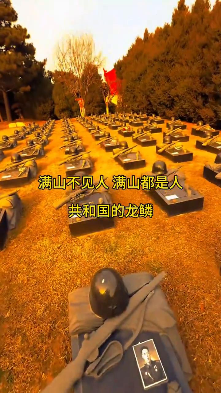 满山不见人，满山都是人。共和国的龙鳞。