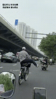 还得是大爷，管你车水马龙～