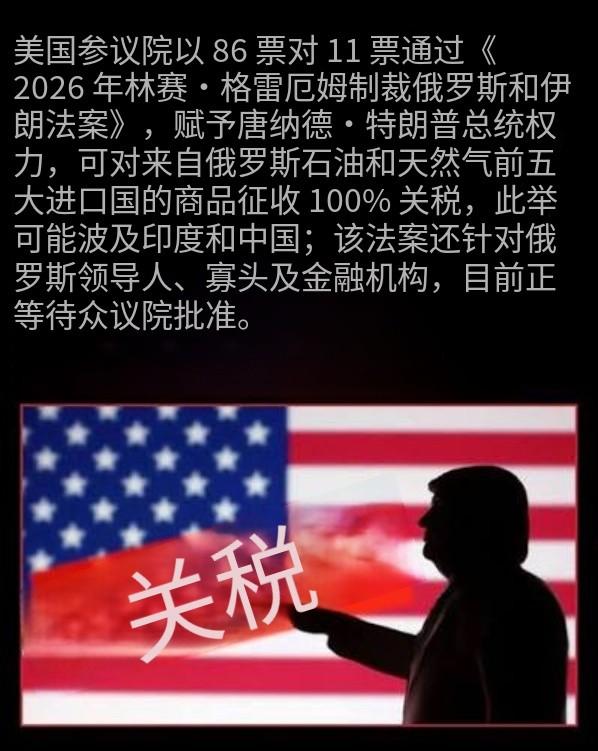 美国参议院8月7日投票，86票支持，11票反对，一纸制裁法案直指俄罗斯和伊朗，可