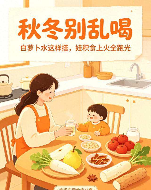秋冬别乱喝！白萝卜水这样搭，娃积食上火全跑光