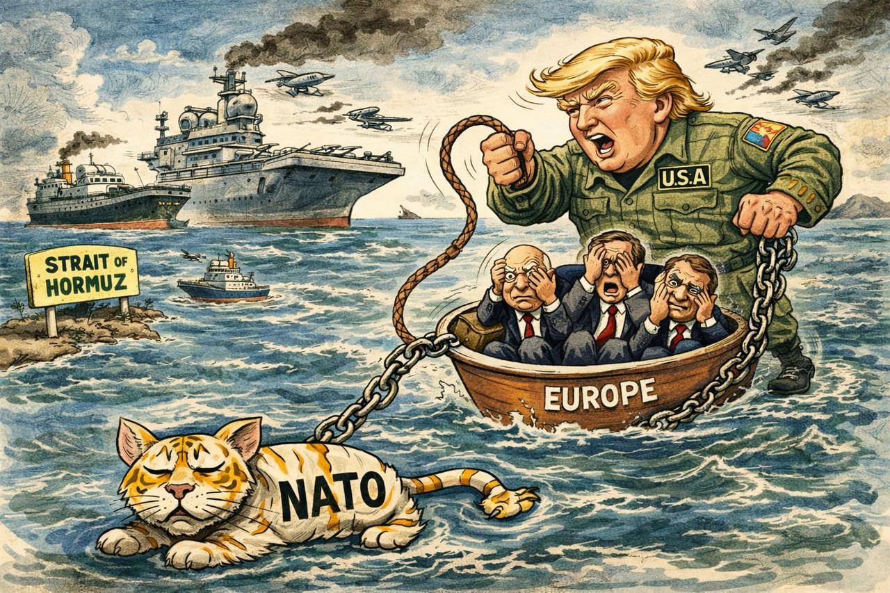 美国总统特朗普3月20日在社交平台上猛烈抨击北约盟国，称“没有美国，北约就是一只