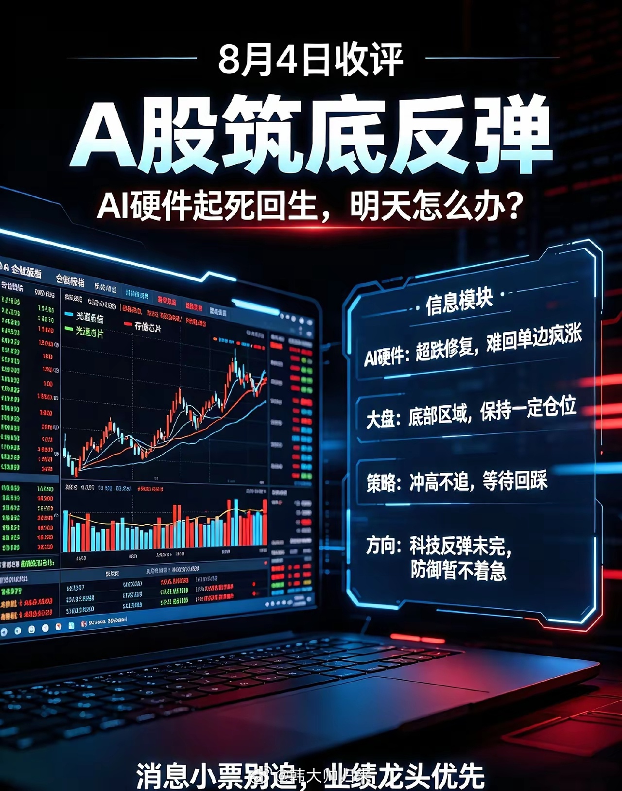 8.4日收评:Ai硬件起死回生,是昙花一现吗？明天A股怎么办？一、先来说下AI硬