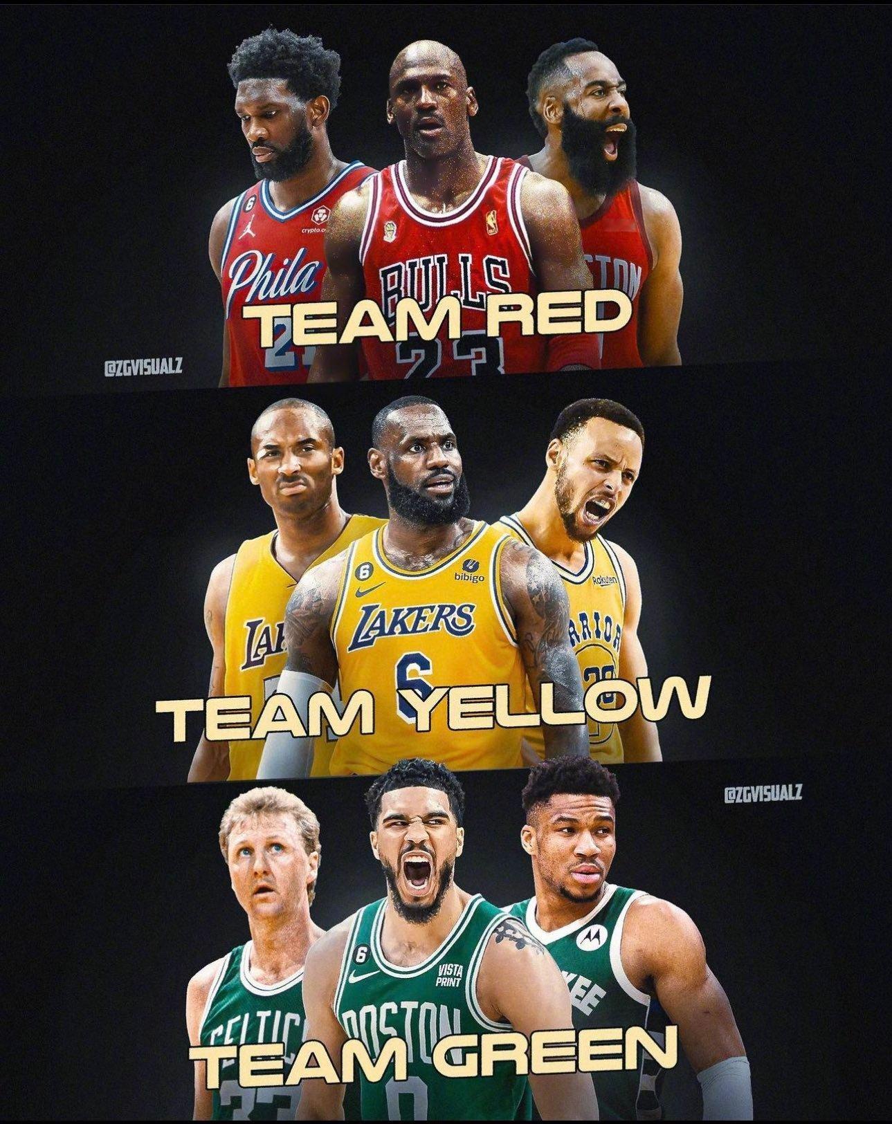 Who you got[doge][doge]红 黄 绿战队#为梦想开球##NB