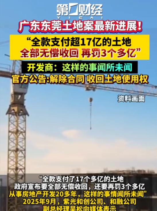 “还是这样来钱快！”广东东莞，某集团公司在7年前花费17.21亿元，全款拿下25