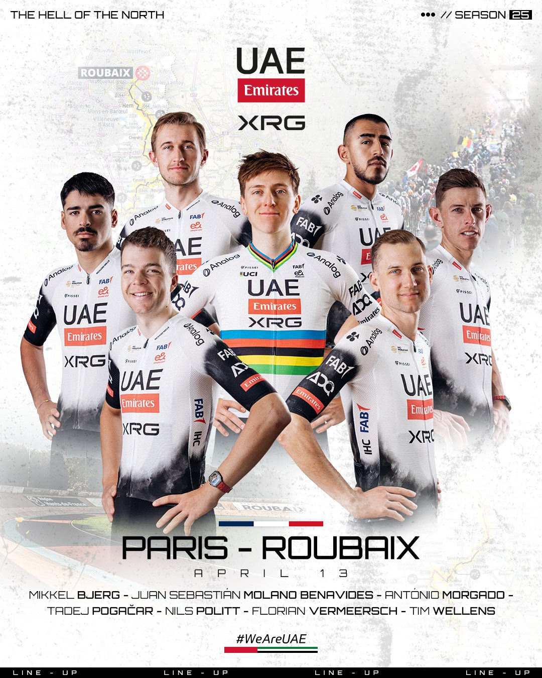 两大车队公布了巴黎鲁贝 参赛名单。阿联酋航空车队，波加查带了波利特和F-费尔梅什