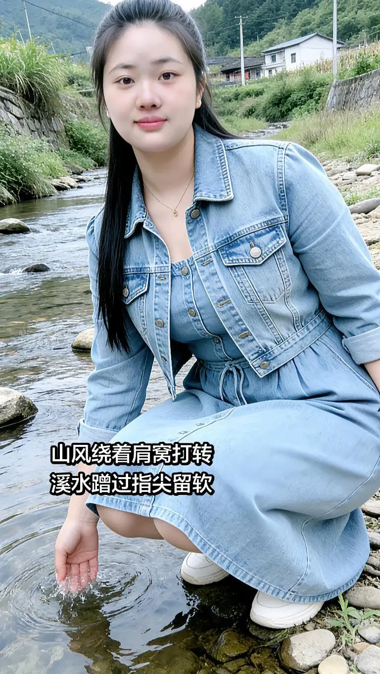 今日穿搭 | 一套浅蓝牛仔套装，内搭是方领收腰牛仔连衣裙，外搭同色系短...