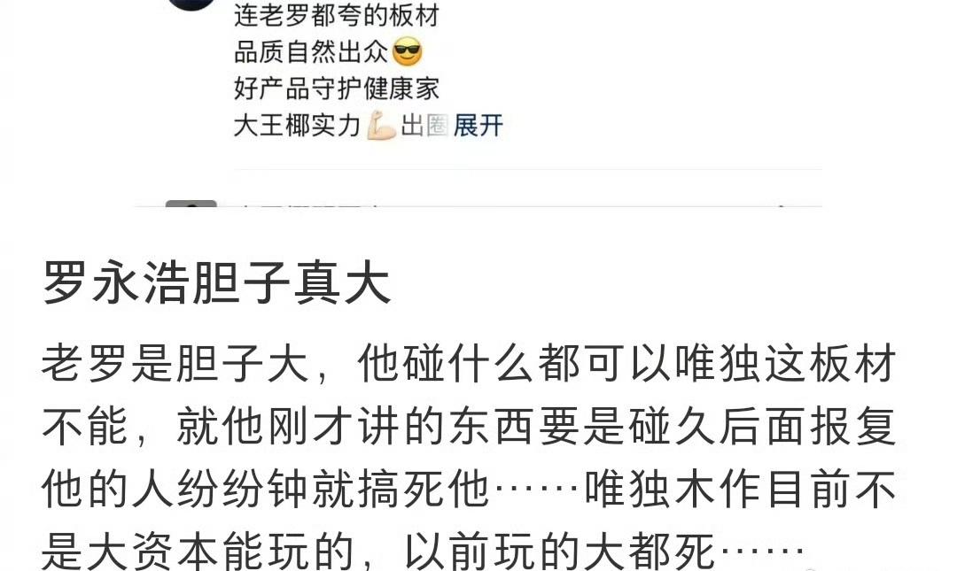 啥意思，装修人士劝罗永浩不要碰板材，水太深？