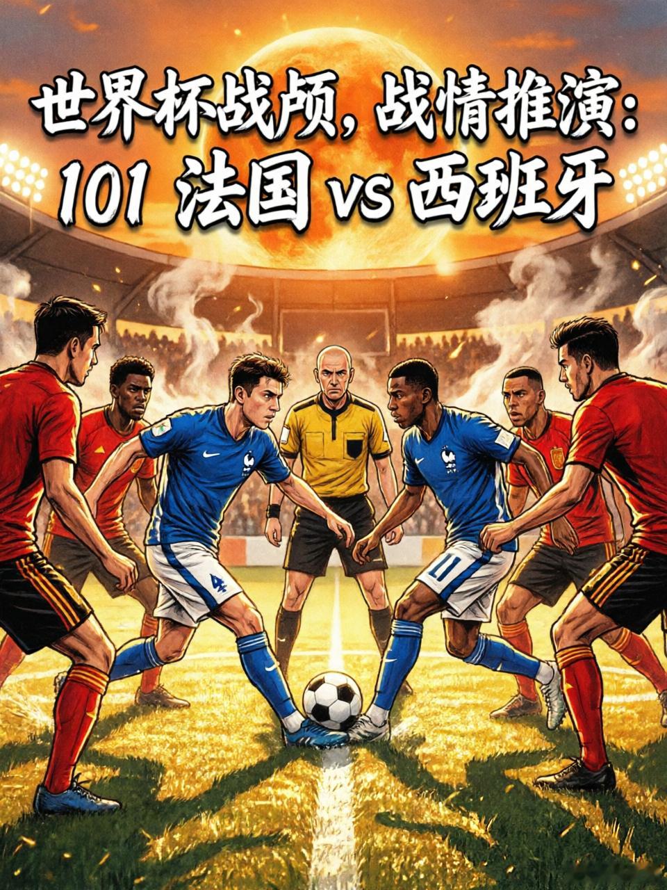 世界杯战颅，战情推演：101 法国 vs 西班牙这场不像传统意义上的“强队打弱队