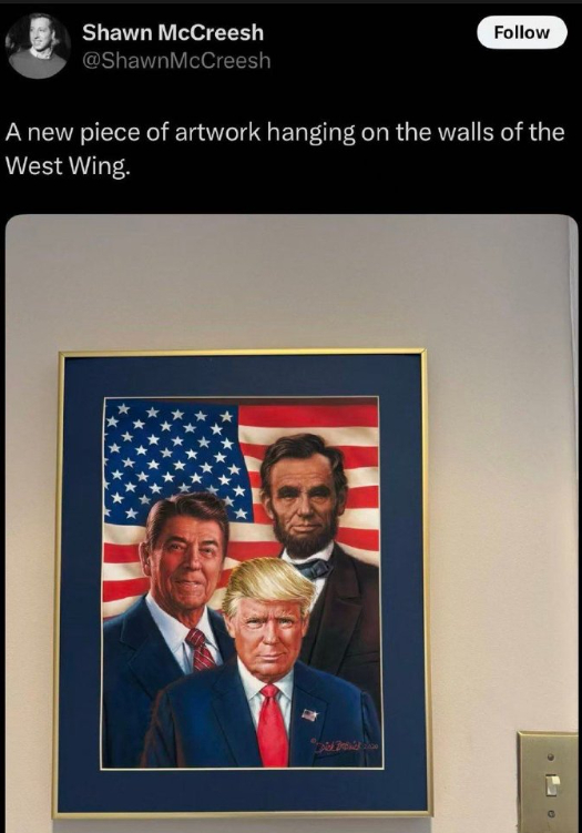 白宫新画上墙 ​​​