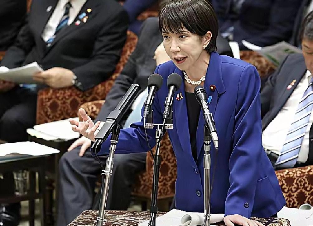 日本首相高市早苗表示，如果中国对台湾实施海上封锁，这可能被认定为危及日本生存的情