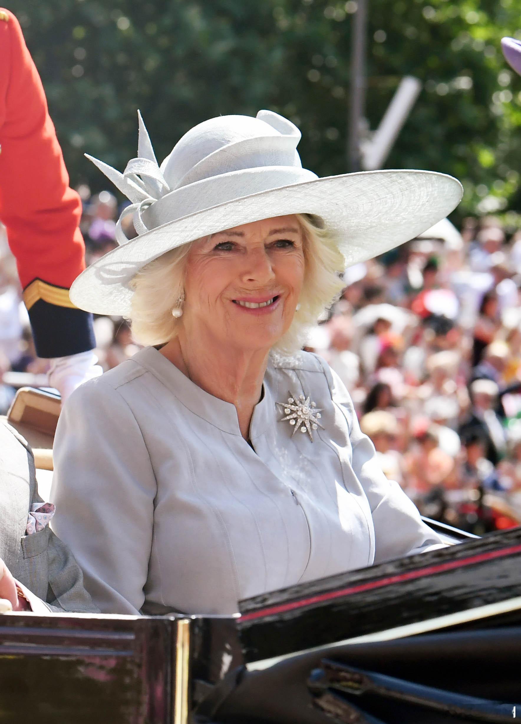 英国王室 🇬🇧6月19日，皇家爱斯科赛马会第三天，第一辆马车国王夫妇、索尔兹