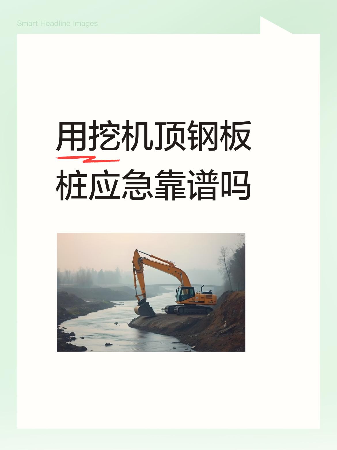 用挖机顶钢板桩应急靠谱吗区