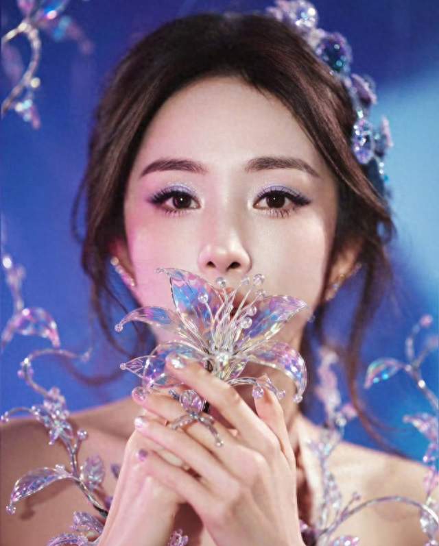 高定紫藤裙配弓箭，杨幂刚柔并济氛围感封神