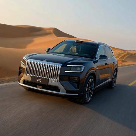 极氪 8X：中大型高性能电混 SUV，2.96 秒破百