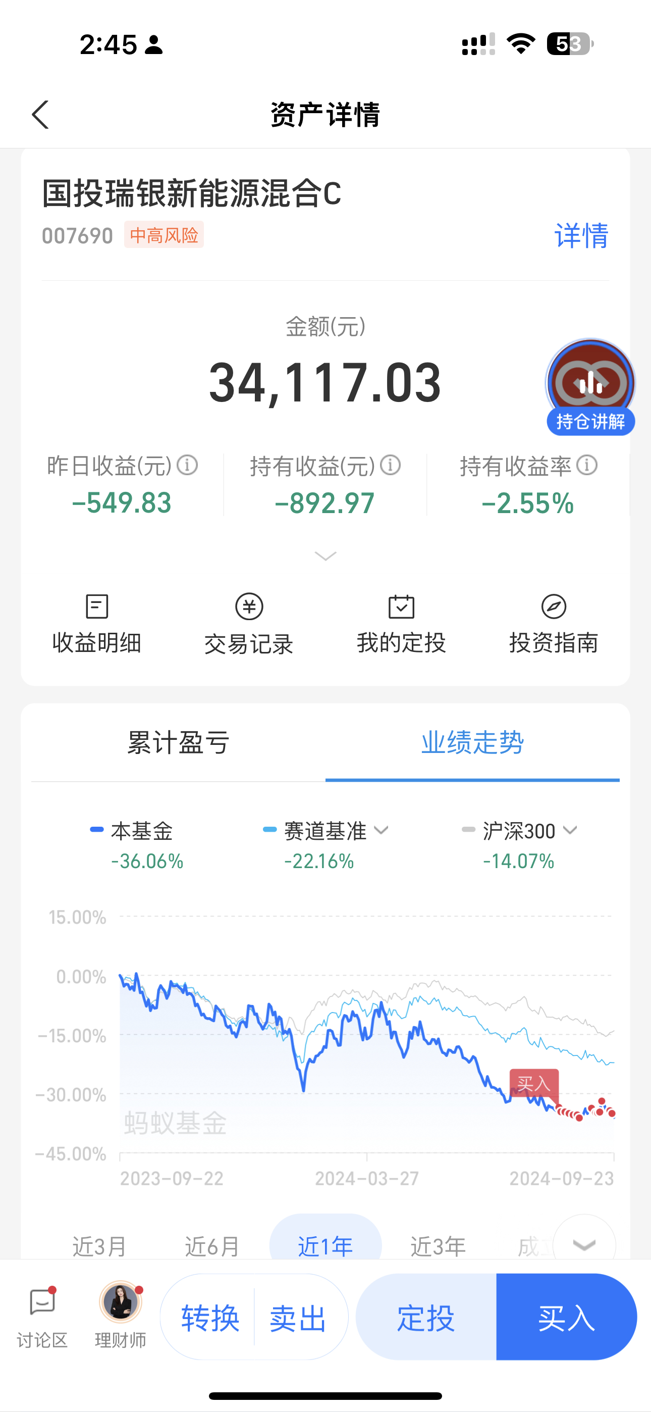 今天涨6%好起来了。我们这几个军工新能源煤炭港股科技继续定投就行。完全不怕。我们