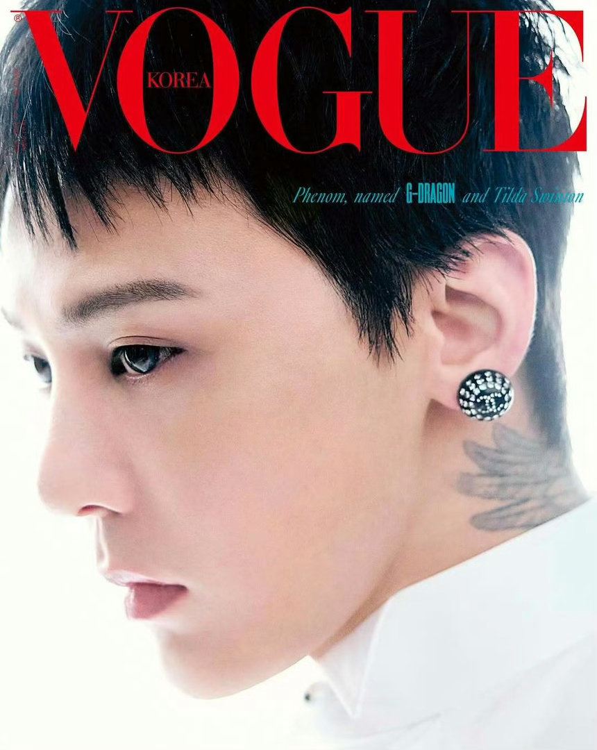 权志龙VOGUE六月刊权志龙VOGUE侧脸封面权志龙VOGUE六月刊封面画报释出